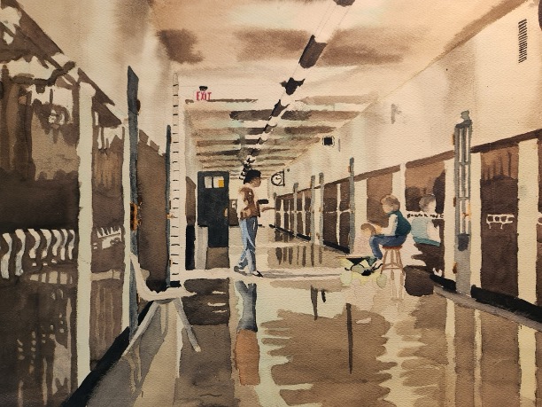 School Daze (Watercolor 22x26)